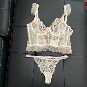 White wedding top and bottom lingerie